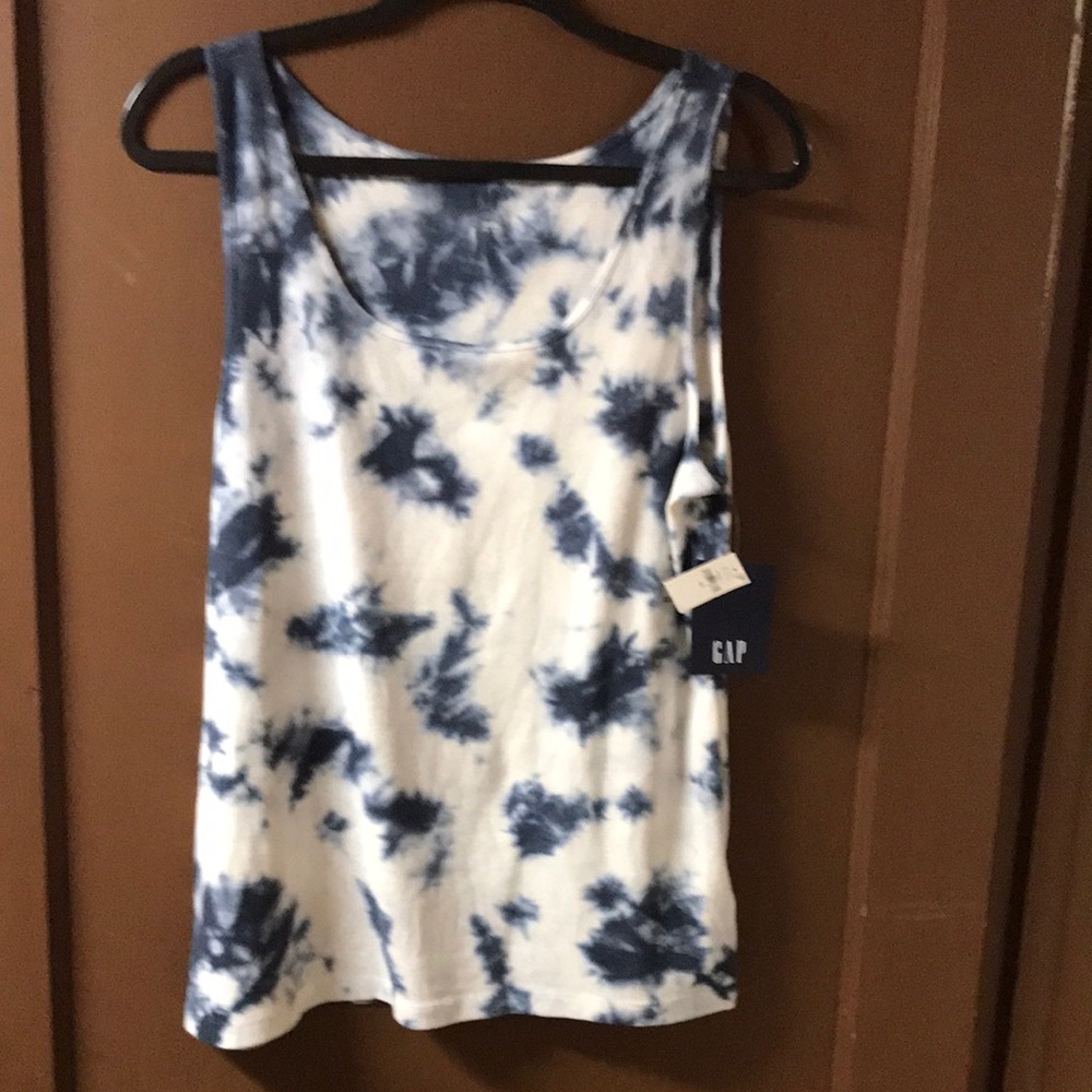 3 Gap tank tops one pink one gray and one blue